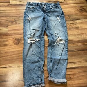 a.n.a Mid-Rise Boyfriend Jeans in Denim Blue